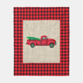  Red Truck Kerstmis Medium Fleece Blanket (Voorkant)