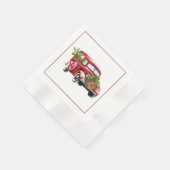  Red Truck Kerstmis Napkins Servet (Hoek)