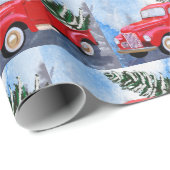 Red Truck kerstpapier Cadeaupapier (Rol Hoek)