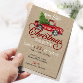 Red Truck Kerstparty Uitnodiging