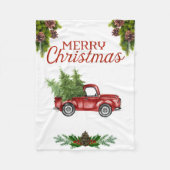  Red Truck-kersttas Fleece Deken (Voorkant)