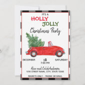 Red Truck-kerstuitnodiging Kaart (Voorkant)