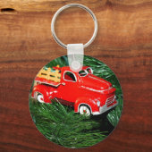 Red Truck kerstversiering 2 Sleutelhanger (Voorkant)