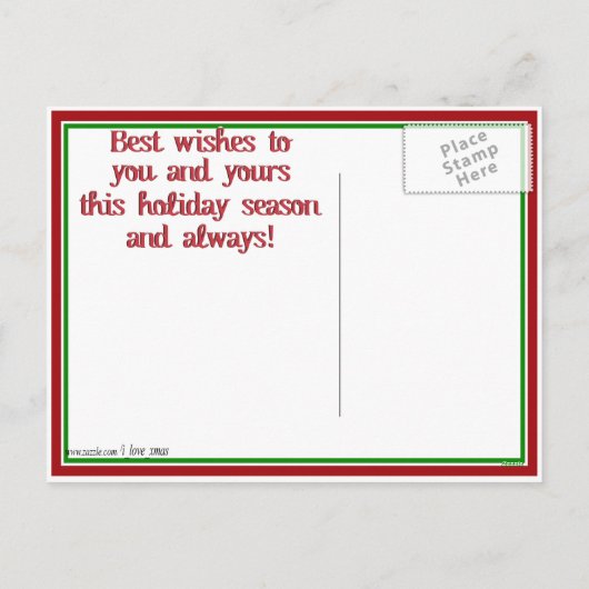 Red Truck Kerstversiering (4) Feestdagenkaart (Achterkant)