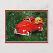 Red Truck Kerstversiering (4) Feestdagenkaart (Voorkant)