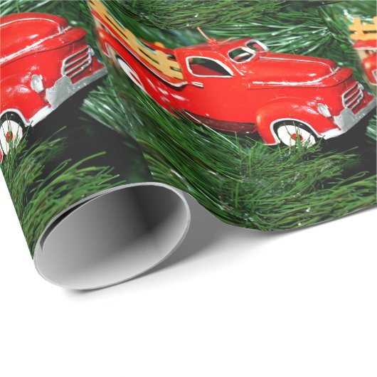 Red Truck kerstversiering Cadeaupapier (Rol Hoek)