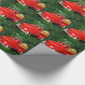 Red Truck kerstversiering Cadeaupapier (Hoek)