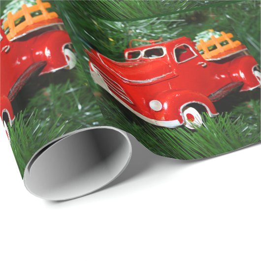 Red Truck kerstversiering Cadeaupapier (Rol Hoek)
