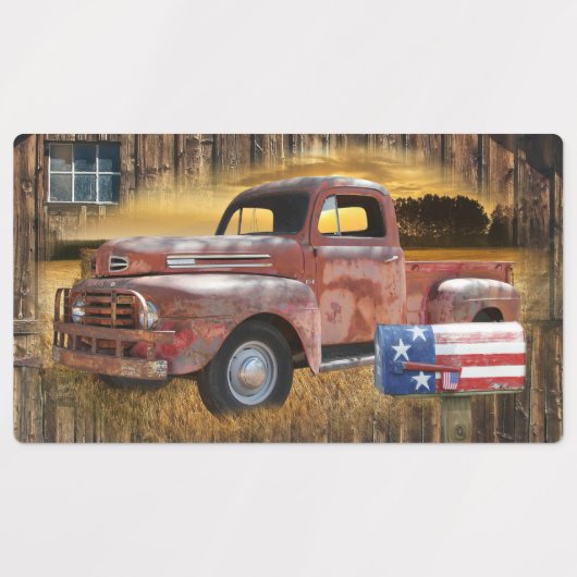  Red Truck Labels (Design 2)