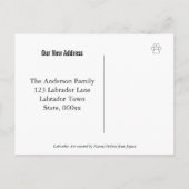 Red Truck Labradors Nieuwe Adresaankondiging Aankondigingskaart (Achterkant)