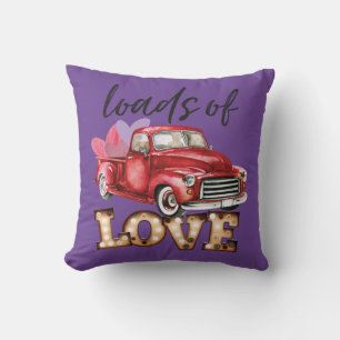 Red Truck Loads of love Home Decor Kussen