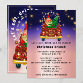 Red Truck Merry Christmas Tree Brunch Dinner Rose Kaart (Voorkant / Achterkant)