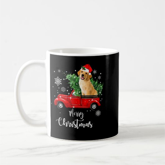 Red Truck Merry Christmas Tree Golden Retriever Ch Koffiemok (Links)