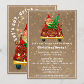 Red Truck Merry kerstboom Brunch Dinner Rusti Kaart (Voorkant / Achterkant)