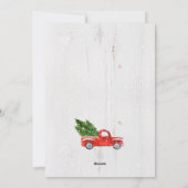  Red Truck Merry Kerstmis Kaart (Achterkant)