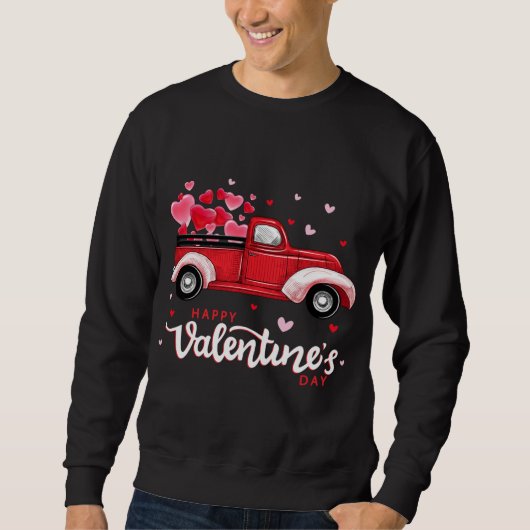 Red Truck met hart Happy Valentine's Day Trui (Voorkant)