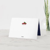  Red Truck met kerstboom Kaart (Achterkant)