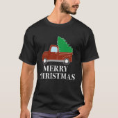 Red Truck met kerstboom T-shirt (Voorkant)