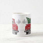Red Truck met kerstboom Voeg naam toe Koffiemok (Center)