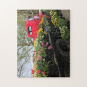Red Truck met Spring Flowers & Rainbow Legpuzzel (Verticaal)