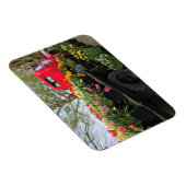 Red Truck met Spring Flowers & Rainbow Magneet (Rechterzijde)