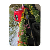 Red Truck met Spring Flowers & Rainbow Magneet (Verticaal)