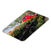 Red Truck met Spring Flowers & Rainbow Magneet (Linkerzijde)