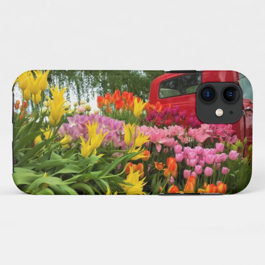 Red Truck met Tulips, Oregon Case-Mate iPhone Case (Achterkant (horizontaal))
