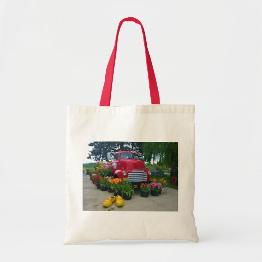 Red Truck met Tulips, Oregon Tote Bag (Voorkant)