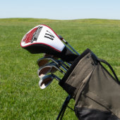 Red Truck Monogram Initiaal Naam Golfheadcover (Insitu)