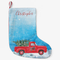 Red Truck Monogrammed kerststaart