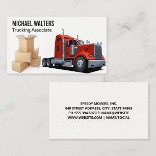 Red Truck   Movers   Visitekaartje dozen