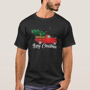 Red Truck pakt kerstboom Retro op T-shirt