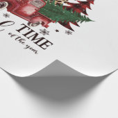 Red Truck, Pine Tree Cadeaupapier (Hoek)