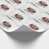  Red Truck, Pine Tree Cadeaupapier (Hoek)