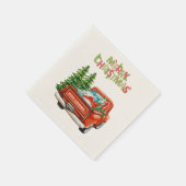 Red Truck Pine Tree kerst Servet (Hoek)