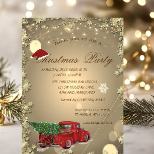 Red Truck Pine Tree (kerstfeest) Kaart