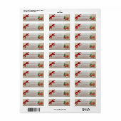 Red Truck Pine Tree-kerstsnowflakes, Bow Etiket (Full Sheet)