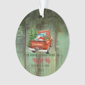 Red Truck Pine Trees, Hood, onze eerste kerst Ornament (voorkant)