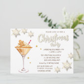 Red Truck Pine Trees Snowflakes Hood Kerstmis Kaart (Staand voorkant)