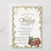 Red Truck Pine TreeS, Sterren kerstfeest Kaart (Voorkant)