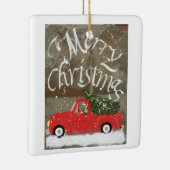 Red Truck Porcelain Ornament (Rechts)