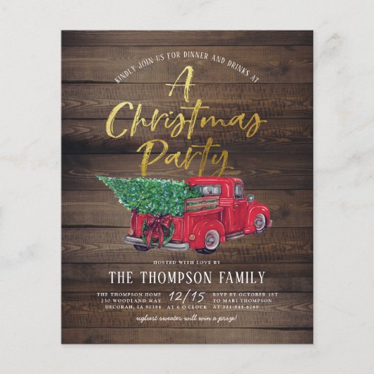 Red Truck & Pset Budget Kerstparty (Voorkant)