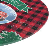  Red Truck Red Buffalo met kerstmis Snijplank (Hoek)