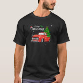 Red  Truck Retro kerstboompiek T-shirt (Voorkant)