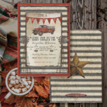  Red Truck Rustic Farmhouse Boy Baby shower