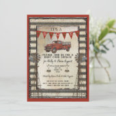  Red Truck Rustic Farmhouse Kaart (Staand voorkant)