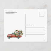  Red Truck Rustic-kerstfeest nodigt uit Feestdagenkaart (Achterkant)