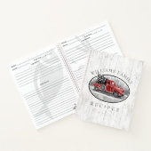  Red Truck Rustic Wood Family Recipe Notitieboek (Binnen)