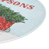 Red Truck Snow-kerstboom op maat Snijplank (Hoek)